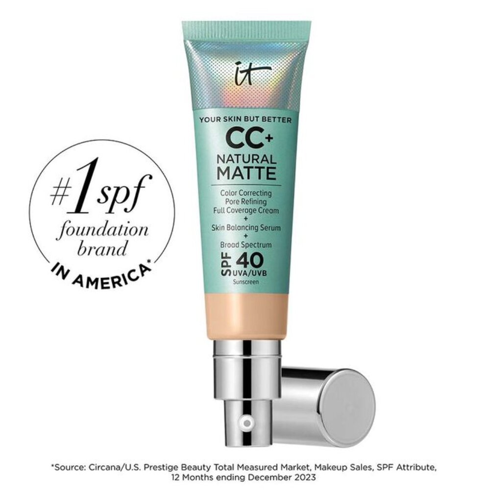 ☀️ Light – IT Cosmetics CC+ Matte SPF 40 – Shine-Free Glow for Light Skin!